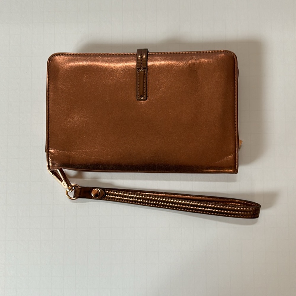 Shiraleah Copper Wallet Wristlet Vegan Leather - Picture 3 of 10